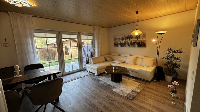Ferienwohnung in Schönhagen - Prigge - geräumiges Wohnzimmer