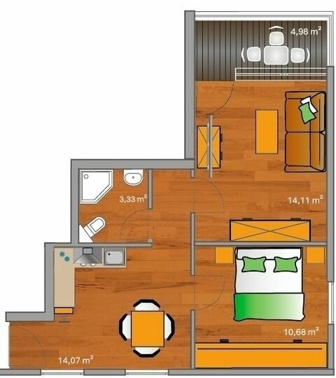 Ferienwohnung in Neustadt - ancora Marina Haus 1 Nr. 10, Typ 4 - Bild 2