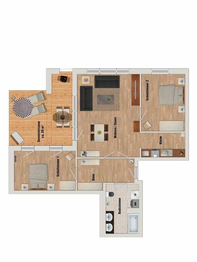 Ferienwohnung in Eckernförde - Apartment 9 "Am alten Leuchtturm", Blickrichtung Innenstadt, Binnenhafen West, seitlicher Meerblick, Hafenspitze - Bild 5