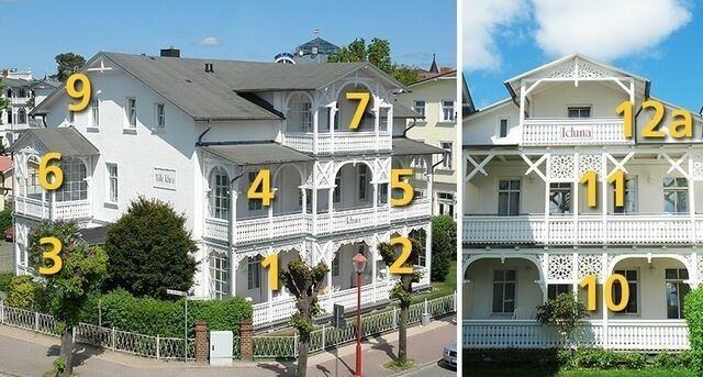 Ferienwohnung in Binz - Villa Iduna / Ferienwohnung No. 5 - 1. OG mit Balkon nach Osten - Bild 14