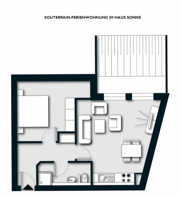 Ferienwohnung in Dierhagen - Souterrain-Ferienwohnung im Haus Sonne - Bild 2