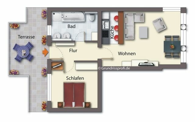 Ferienwohnung in Seebad Heringsdorf - (Brise) Villa Jasmin App. 03 - Bild 12