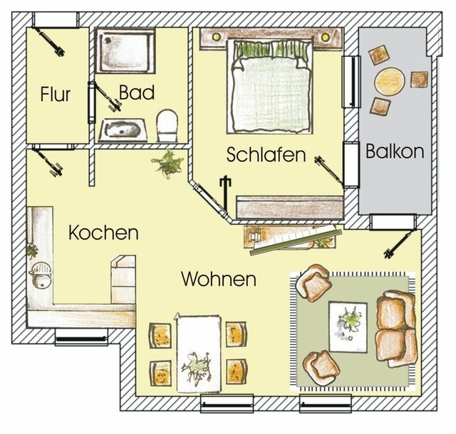 Ferienwohnung in Seebad Heringsdorf - (Brise) Villen am Buchenpark App. 15 - Bild 14