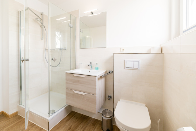 Ferienwohnung in Fehmarn OT Neue Tiefe - Strandhotel Garni Fehmarn - Tageslichtbad